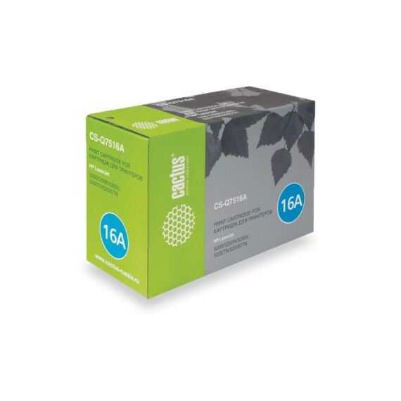 Для HP (совместимые): Картридж Cactus CS-Q7516A для hp LJ 5200 фотографии