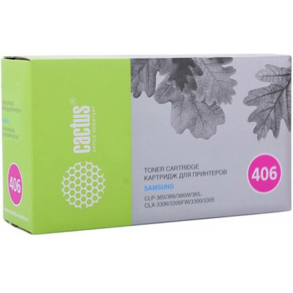 Для Samsung (совместимые): Тонер-картридж Cactus CS-CLT-C406S Cyan для Samsung CLP-360/365/366, CLX-3300/3305/3306 фотографии