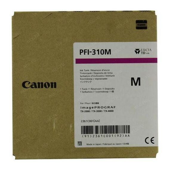 Для Canon (оригинал): Чернильница Canon PFI-310M Magenta для TX-2000/TX-3000/TX-4000 фотографии