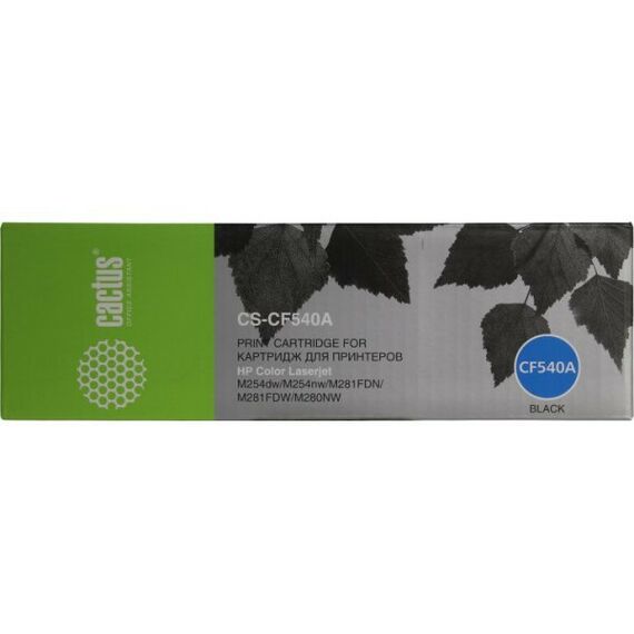 Для HP (совместимые): Картридж Cactus CS-CF540A Black для HP Color  LJ Pro M254dw/M254nw/M281fdn /M281fdw/M280nw фотографии