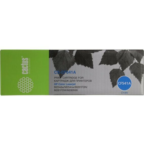 Для HP (совместимые): Картридж Cactus CS-CF541A Cyan для HP Color LJ Pro M254dw/M254nw/M281fdn /M281fdw/M280nw фотографии