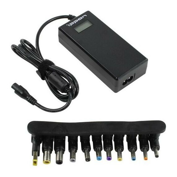 Блоки питания для ноутбуков: Блок питания для ноутбука Ippon D65U 18.5-20V, 65W, USB +11 сменных разъёмов фотографии