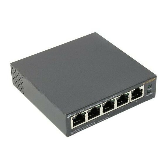 Коммутаторы, маршрутизаторы, межсетевые экраны: Коммутатор TP-Link TL-SF1005P 5-Port Desktop Switch, 1UTP 100Mbps+ 4UTP 100Mbps PoE фотографии