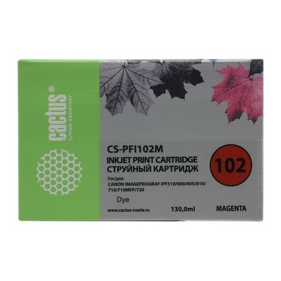 Для Canon (совместимые): Картридж Cactus CS-PFI102M Magenta для Canon iPF510/600/605/610/710/720 фотографии