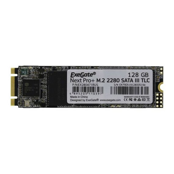 SSD-накопители: Накопитель Exegate 128 Gb Next Pro+ M.2 2280 B&M 6Gb/s 3D TLC OEM [EX280471RUS] фотографии