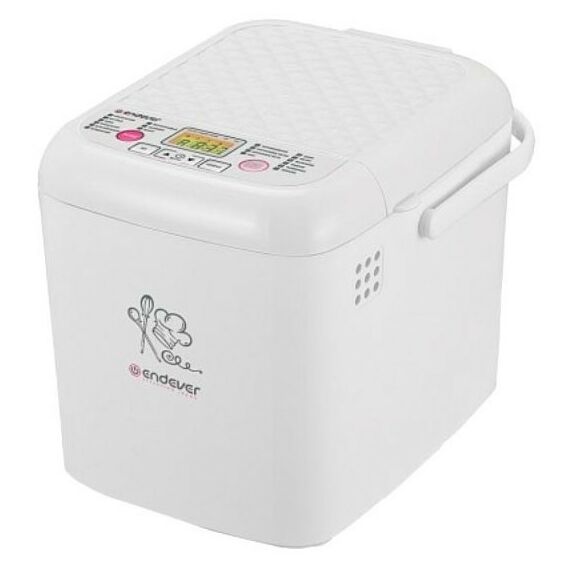 Хлебопечки: Хлебопечь Endever Skyline MB-58 вес выпечки до 600 г, регулировка веса выпечки, мощность 550 Вт, программ выпечки: 19, цвет белый фотографии