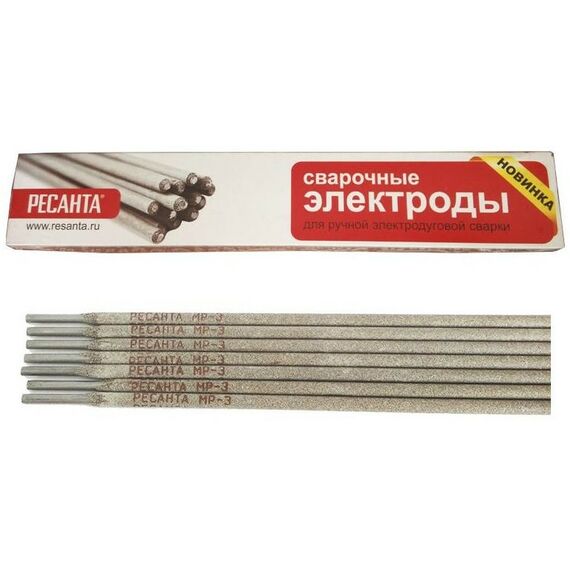 Электроды: Сварочный электрод РЕСАНТА МР-3 Ф3,0 Пачка 3 кг фотографии