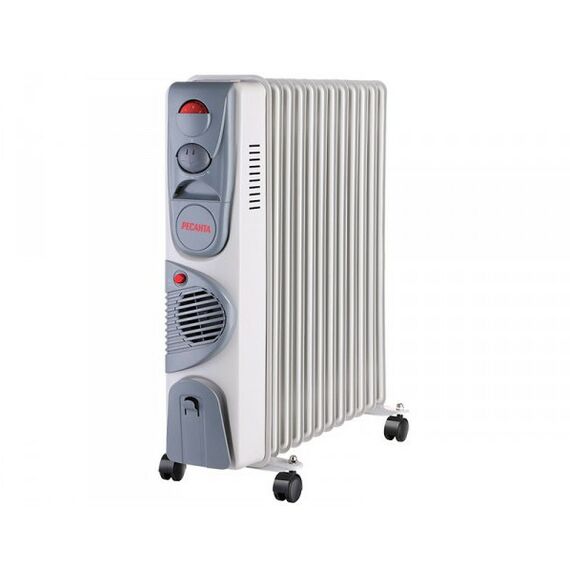 Масляные радиаторы: Масляный радиатор РЕСАНТА ОМ-12НВ с тепловентилятором фотографии