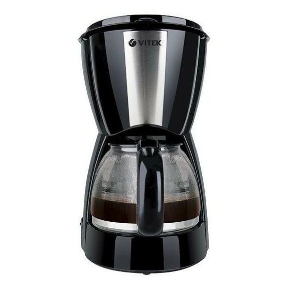 Кофеварки: Кофеварка Vitek VT-1503 BK капельного типа, для молотого кофе, объём кофейника 1.2 л, противокапельная система фотографии