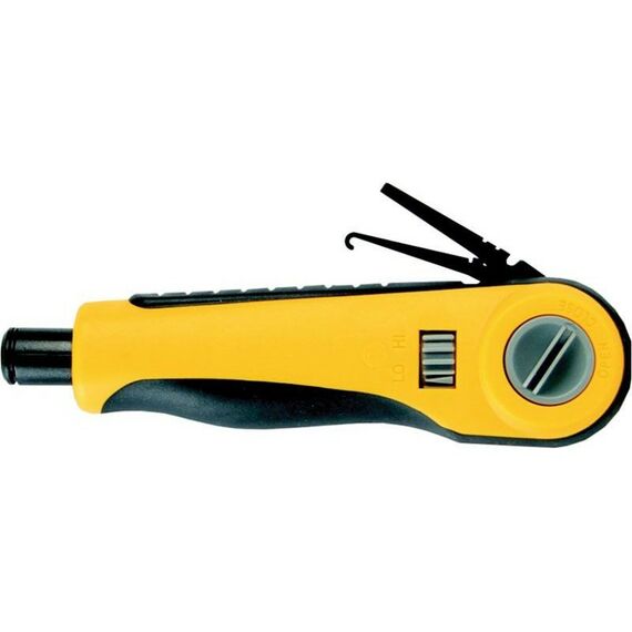 Монтажное оборудование: Инструмент для заделки витой пары Nikomax NMC-3640R ударного типа, 2 уровня регулировки силы удара, крепление Twist-Lock, без ножа в комплекте фотографии