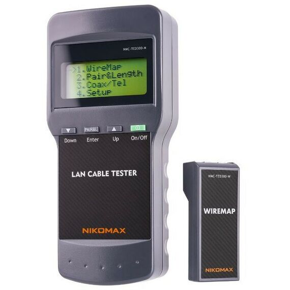 Монтажное оборудование: Кабельный тестер Nikomax NMC-TED300 с LCD дисплеем, UTP/STP, RJ45, с функцией измерения длины фотографии