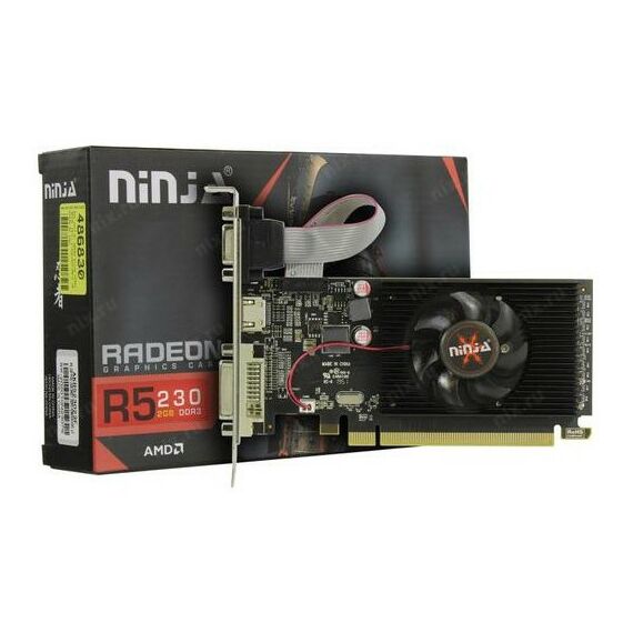 Видеокарты: Видеокарта Ninja RADEON R5 230 2Gb  GDDR3 D-Sub+DVI+HDMI RTL [AKR523023F] фотографии