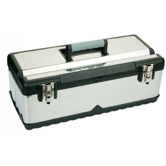 Ящики для инструмента: Кейс для инструмента металический  585х355х290 мм SS нержавеющая сталь + РР пропилен фотографии