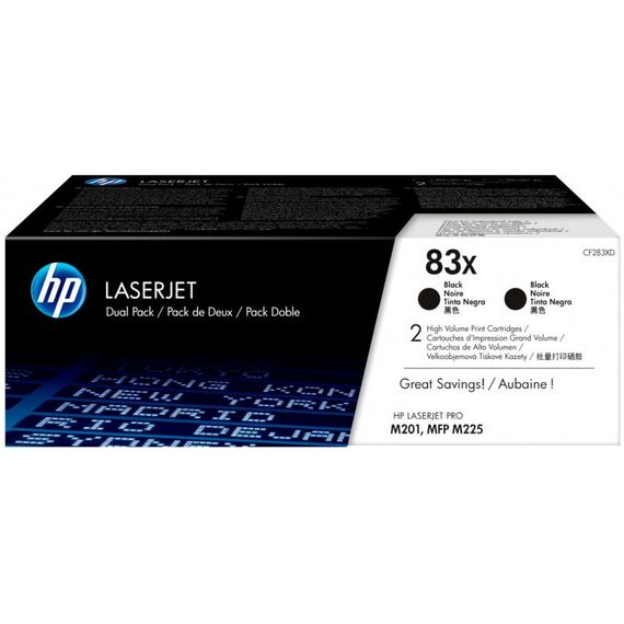 Для HP (оригинал): Картридж HP CF283XD Black Dual Pack №83X для LaserJet Pro M201, MFP M225 фотографии
