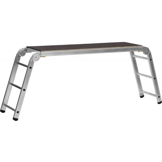 Стремянки и лестницы: Рабочие подмости СИБИН РП-36 алюминиевые, 3х6х3 ступени, складные с фиксированной площадкой [38843] фотографии