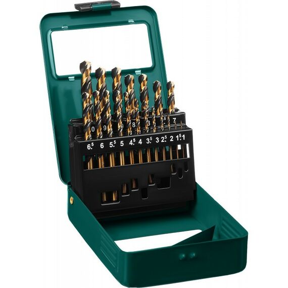 Буры, пики, коронки, сверла: Набор сверл по металлу KRAFTOOL COBALT 19шт 1-10мм HSS-Co(8%), сталь М42(S2-10-1-8) [29656-H19] фотографии