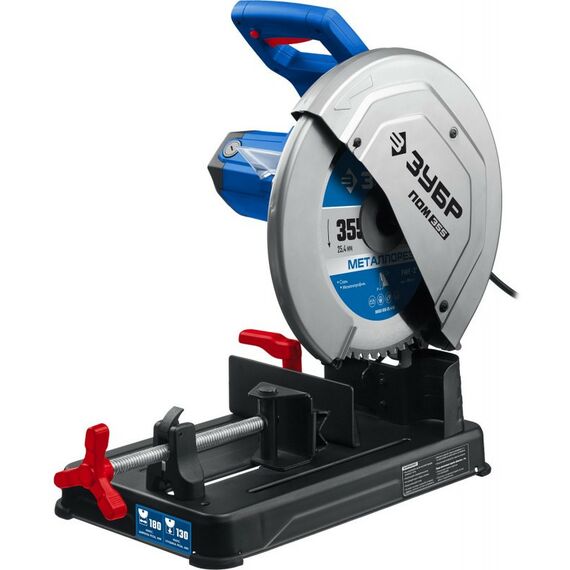 Отрезные пилы: Пила отрезная Зубр Профессионал ПОМ-355 d 355 мм, 2000 Вт фотографии