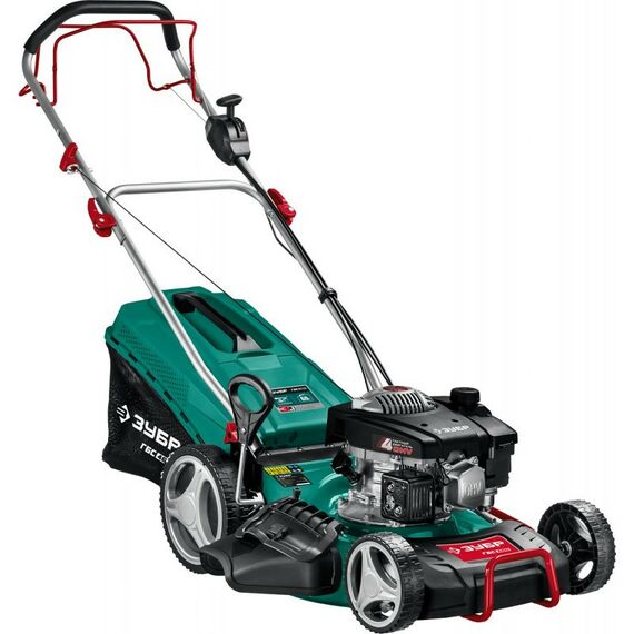 Газонокосилки: Самоходная газонокосилка бензиновая Зубр ГБС-460 460 мм 4.5 л.с. фотографии