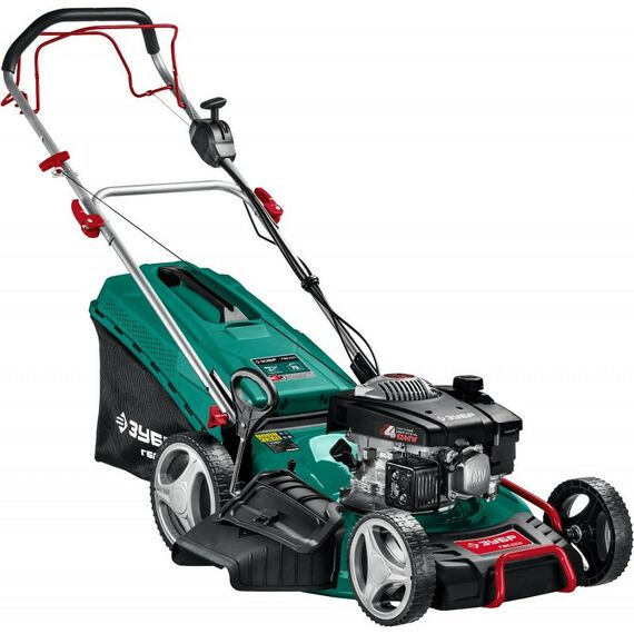 Газонокосилки: Самоходная газонокосилка бензиновая Зубр ГБС-510 510 мм 6.5 л.с. фотографии