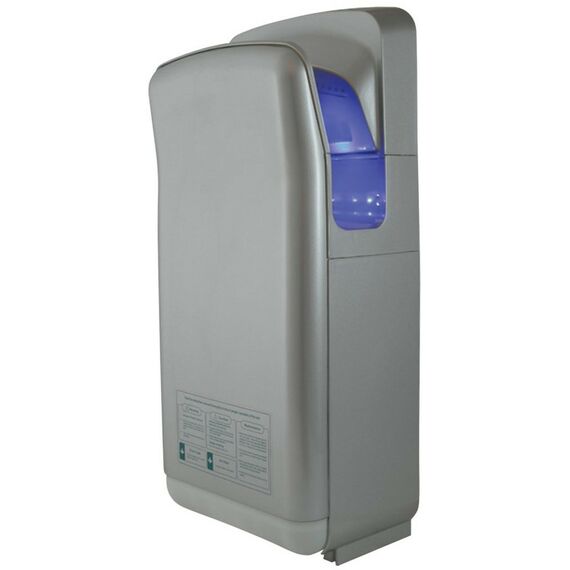 Сушилки для рук, антисептики и дезинфекция: Сушилка для рук KSITEX M-6666C JET 1900 Вт, погружного типа, время сушки 10 секунд, пластик, серебристая фотографии