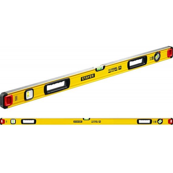 Строительные уровни: Уровень магнитный STAYER ProStabil Magnet 1500 мм с двумя фрезерованными поверхностями [3480-150] фотографии