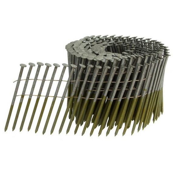 Гвозди прямого монтажа:  Барабанные гвозди по дереву тип CNW 28/80 BKRi (кольц. накат., 4500шт/уп) [FD-2880BKRi] фотографии