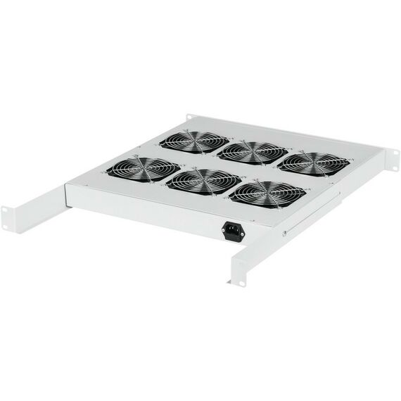 Шкафы и стойки: Вентиляторная полка TLK TLK-VP6-GY 19", 1U, 6 вентиляторов, Г520мм, без шнура питания, серая фотографии