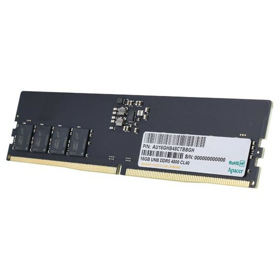Оперативная память: Оперативная память Apacer 16Gb DDR5 4800MHz PC5-38400 CL40 [AU16GHB48CTBBGH/FL.16G2A.PTH] фотографии