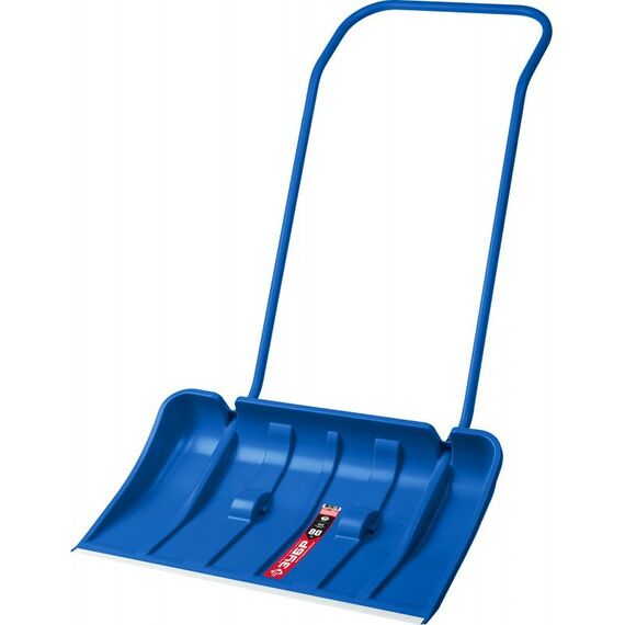 Лопаты: Снеговой движок (скрепер) Зубр Профессионал СКАНДИНАВИЯ 820 мм пластиковый ковш, с алюминиевой планкой, с колесиками [39937] фотографии