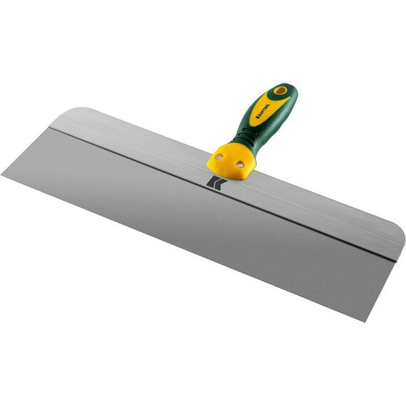 Штукатурный инструмент: Фасадный шпатель KRAFTOOL 400 мм широкое полотно алюминиевая направляющая двухкомпонентная ручка, нержавеющий [10036-400] фотографии