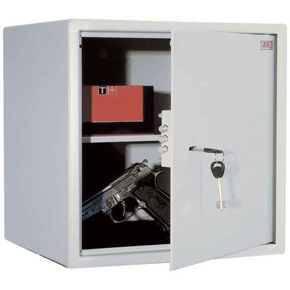 Сейфы и металлические шкафы: Сейф мебельный Aiko T-40 401х400х356 мм, 19 кг, ключевой замок, крепление к стене фотографии