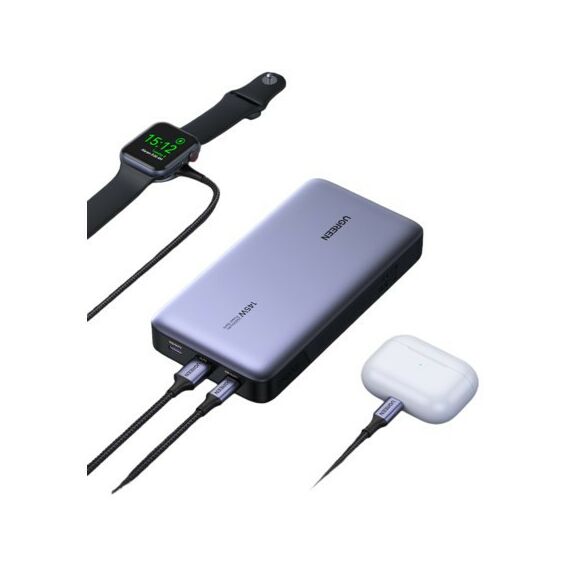 Внешние аккумуляторы, зарядные устройства: Внешний аккумулятор UGREEN PB205 Abyss Blue PD 145W Power Bank 25000mAh, цвет темно-синий [90597A] фотографии