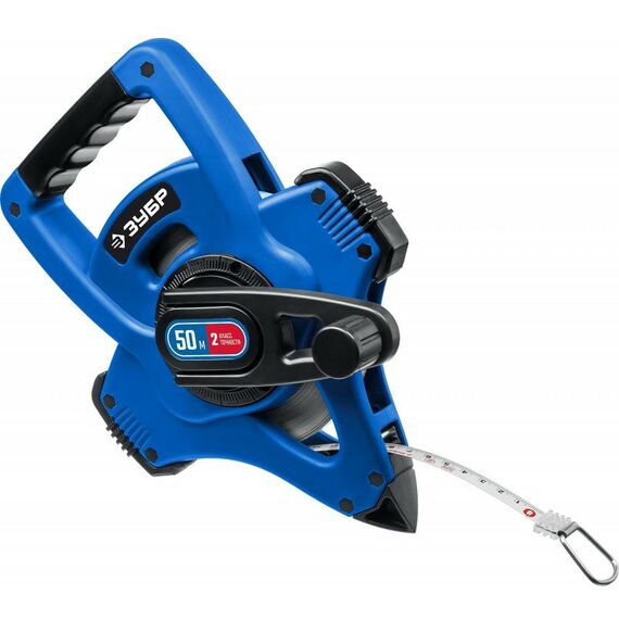 Рулетки, курвиметры: Геодезическая стальная мерная лента Зубр Профессионал 50 м [34170-50] фотографии