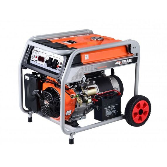 Электростанции: Генератор бензиновый TOR KM9500H 7,0 кВт 220В 27 л с кнопкой запуска и колесами [1011099] фотографии
