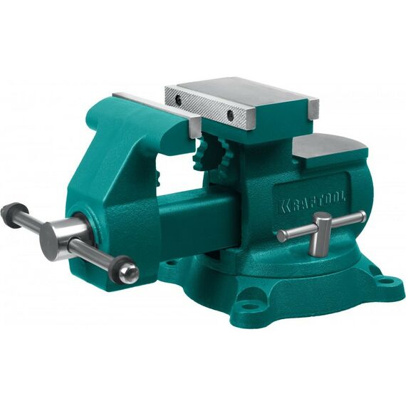 Тиски, струбцины, наковальни, верстаки: Слесарные тиски KRAFTOOL Reversible 140 мм расход 273 мм [32705-140] фотографии