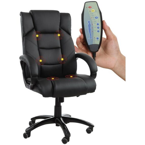 Стулья и кресла: Кресло офисное Brabix Bliss MS-004 6 массажных модулей, экокожа, черное [532522] фотографии