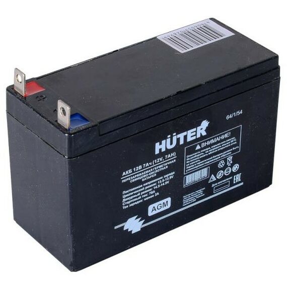 Аккумуляторная батарея Huter АКБ 12В 7Ач для генераторов Huter DY3000LX, DY4000LX фотографии