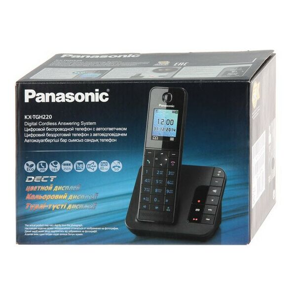 Радиотелефоны DECT: Радиотелефон Panasonic KX-TGH220RUB Black трубка с ЖК диспл., DECT, а/отв фотографии