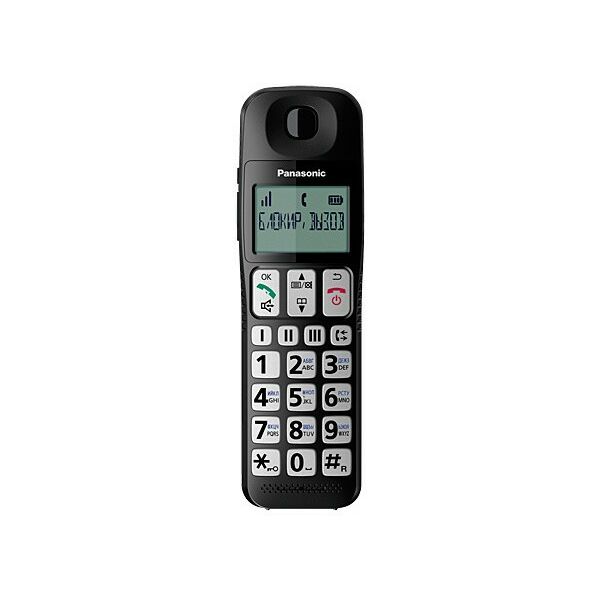 Радиотелефоны DECT: Радиотелефоны Panasonic KX-TGE110RUB Black трубка с ЖК  диспл., DECT фотографии