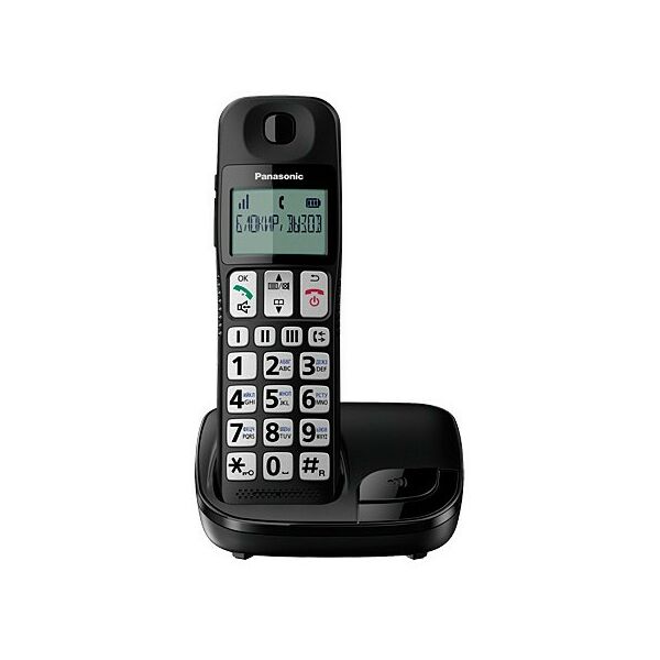 Радиотелефоны DECT: Радиотелефоны Panasonic KX-TGE110RUB Black трубка с ЖК  диспл., DECT фотографии