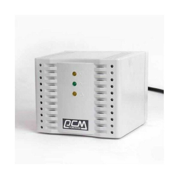Стабилизаторы напряжения: Стабилизатор PowerCom TCA-3000 Whitex вх.187~253 В, вых. 220V±5%, 4  розетки Euro фотографии
