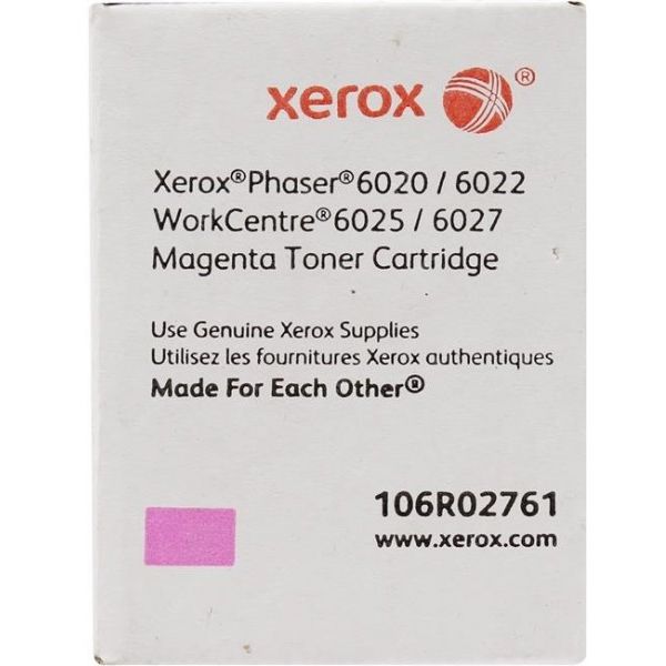 Для Xerox (оригинал): Тонер-картридж XEROX 106R02761 Magenta для Phaser 6020/6022,WorkCentre 6025/6027 фотографии