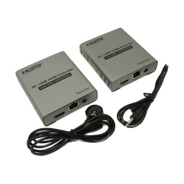 Переходники, разветвители: Удлинитель Orient VE048 HDMI Extender HDMI 19F-> RJ45 -> HDMI 19F, до 120м, передача  ИК сигналов фотографии