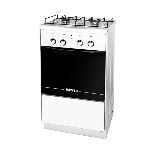 Кухонные плиты: Плита электро-газовая Мечта 251-01 ГЭ комбинированная плита, эмалированная рабочая поверхность, 2 конфорки, электрическая духовка, ШхГхВ: 50x43x85 см, механическое управление фотографии