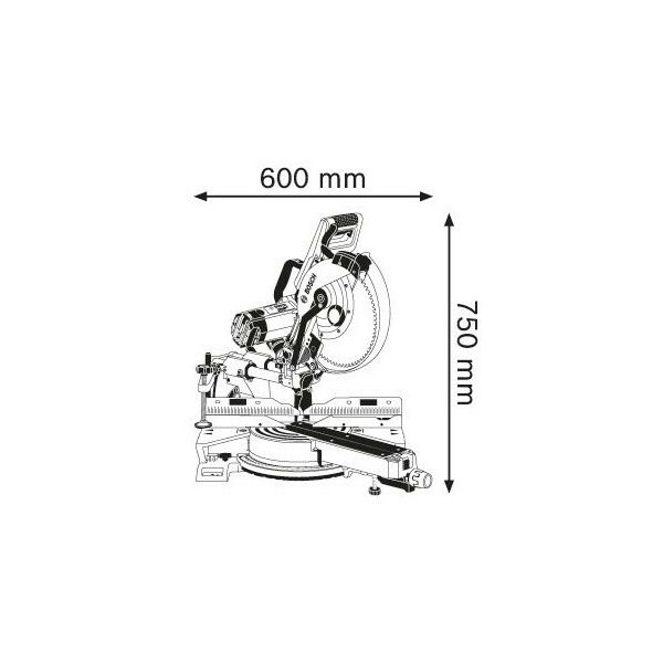 Электропилы: Торцовочная пила BOSCH GCM 12 SDE 1800 Вт, скор.вр. 3100-4000 об/мин, размер диска 305х30 мм, макс.ширина/макс.высота 400/120 мм [0601B23100] фотографии