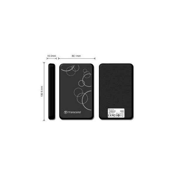 Внешние жесткие диски: Внешний жесткий диск Transcend StoreJet 25A3 1Tb USB3.0 Portable 2.5" EXT RTL [TS1TSJ25A3K] фотографии