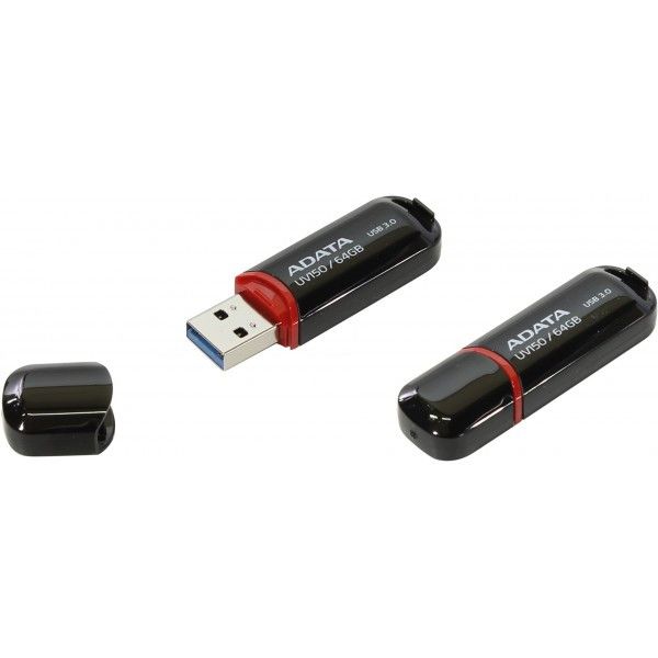 USB флешки: USB Flash Drive AData DashDrive UV150 64Gb USB3.0 [AUV150-64G-RBK] фотографии