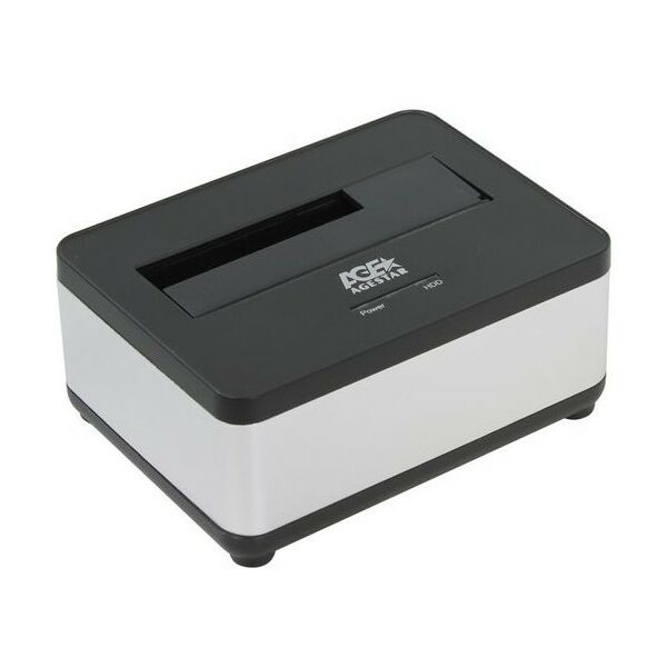 Аксессуары для жестких дисков: Док-станция AgeStar 3UBT7-Silver для подключения 3.5"/2.5"SATA HDD, USB3.0 фотографии