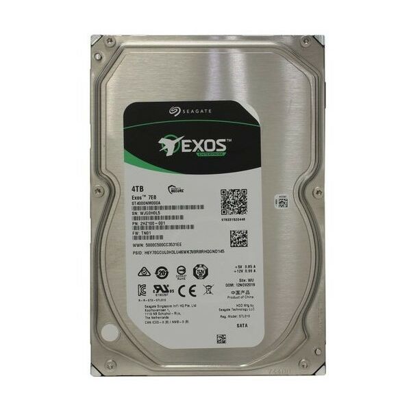 Купить Жёсткий диск Seagate 4 Tb Exos 7E8 SATA 6Gb/s 3.5" 7200rpm 256Mb [ST4000NM000A] в компании Зеон