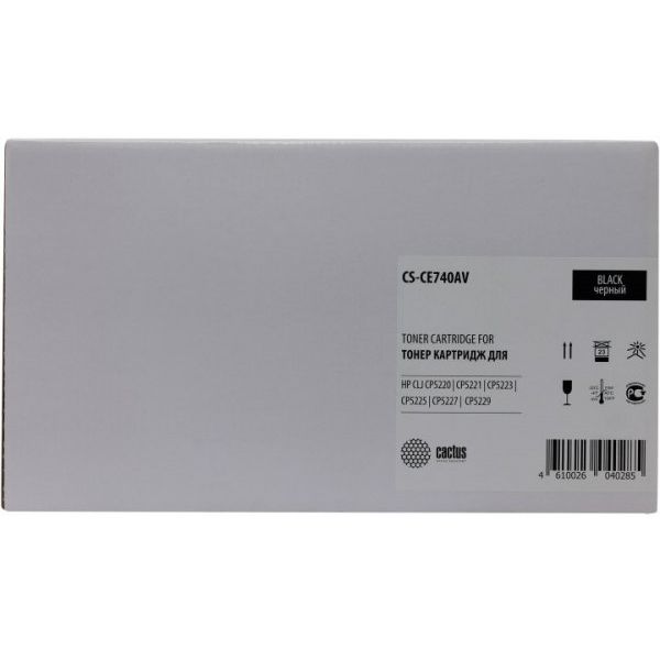 Для HP (совместимые): Картридж Cactus CS-CE740AV Black для HP LJ CP5220/CP5221/CP5223/CP5225 фотографии